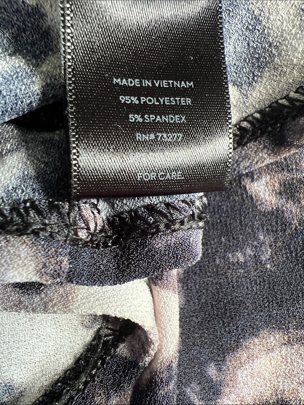 Simply Vera Vera Wang Black & Cream Floral Tie-Dye Fit-and-Flare Dress - Picture 4 of 4